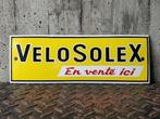 Emaille Schild SOLEX Reclamebord Bromfiets Velosolex Vintage, Verzamelen, Verzenden, Gebruikt, Reclamebord
