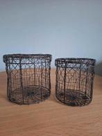 Metalen mandjes Pomax, Huis en Inrichting, Ophalen, Overige materialen, Mand, Rond