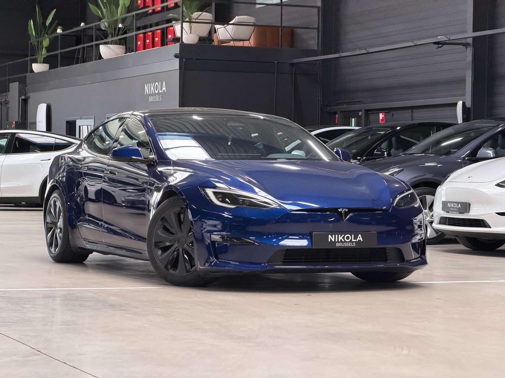 Tesla Model S PLAID - ENHANCED AP - 21 WHEELS (bj 2022), Auto's, Tesla, Bedrijf, Te koop, Model S, 4x4, ABS, Adaptieve lichten