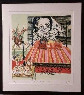 Zeefdruk Jan Van Imschoot gesigneerd en genummerd, Ophalen of Verzenden