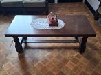 Authentieke vintage Salontafel massief eiken, jaren 70, Huis en Inrichting, Tafels | Salontafels, Ophalen, Eikenhout