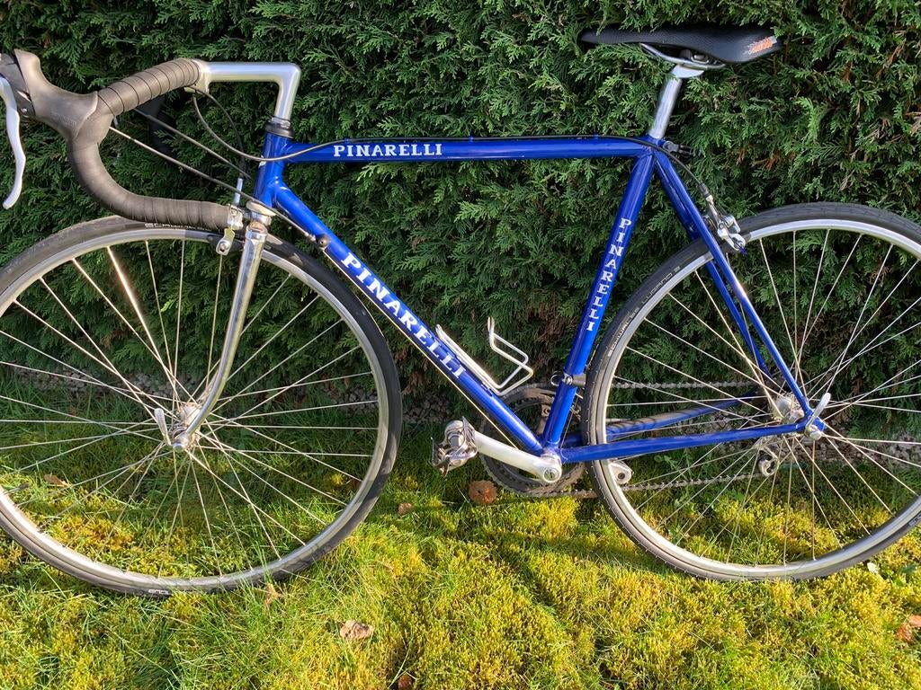 Blauwe koersfiets pinarelli, Fietsen en Brommers, Fietsen | Racefietsen, Zo goed als nieuw, Minder dan 10 versnellingen, 49 tot 53 cm