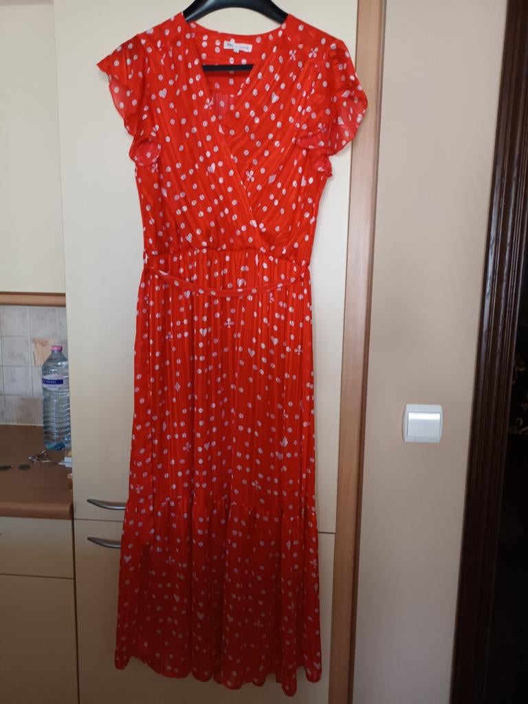 Nieuw modieus kleedje  J/S MILLENIUM, Kleding | Dames, Ophalen of Verzenden, Maat 42/44 (L), Rood