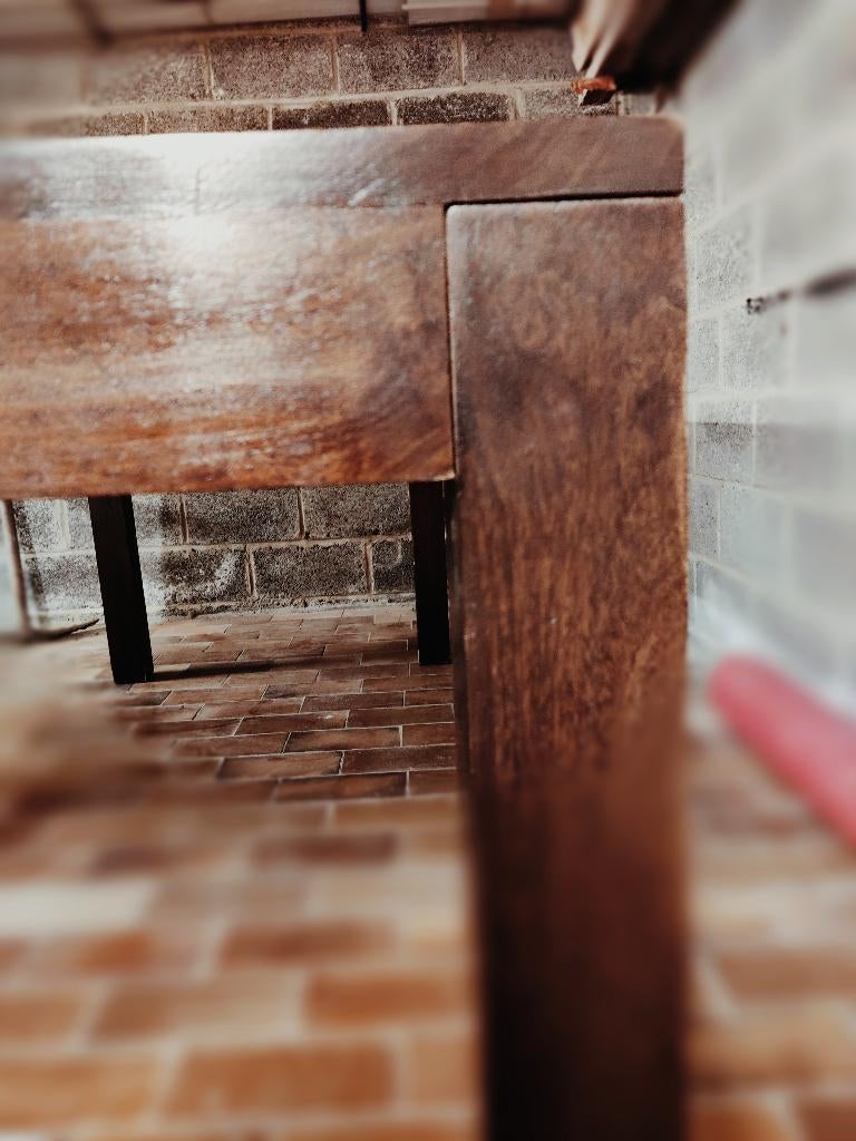 Table salle à manger bois exotique, Moderne, sobre, chaleureux l, 150 à 200 cm, Cinq personnes ou plus, Enlèvement