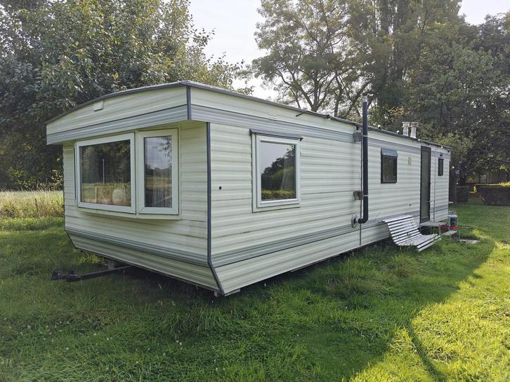 Stacaravan met pelletkachel – geïsoleerd - dubbel glas, Caravans en Kamperen, Stacaravans, Ophalen