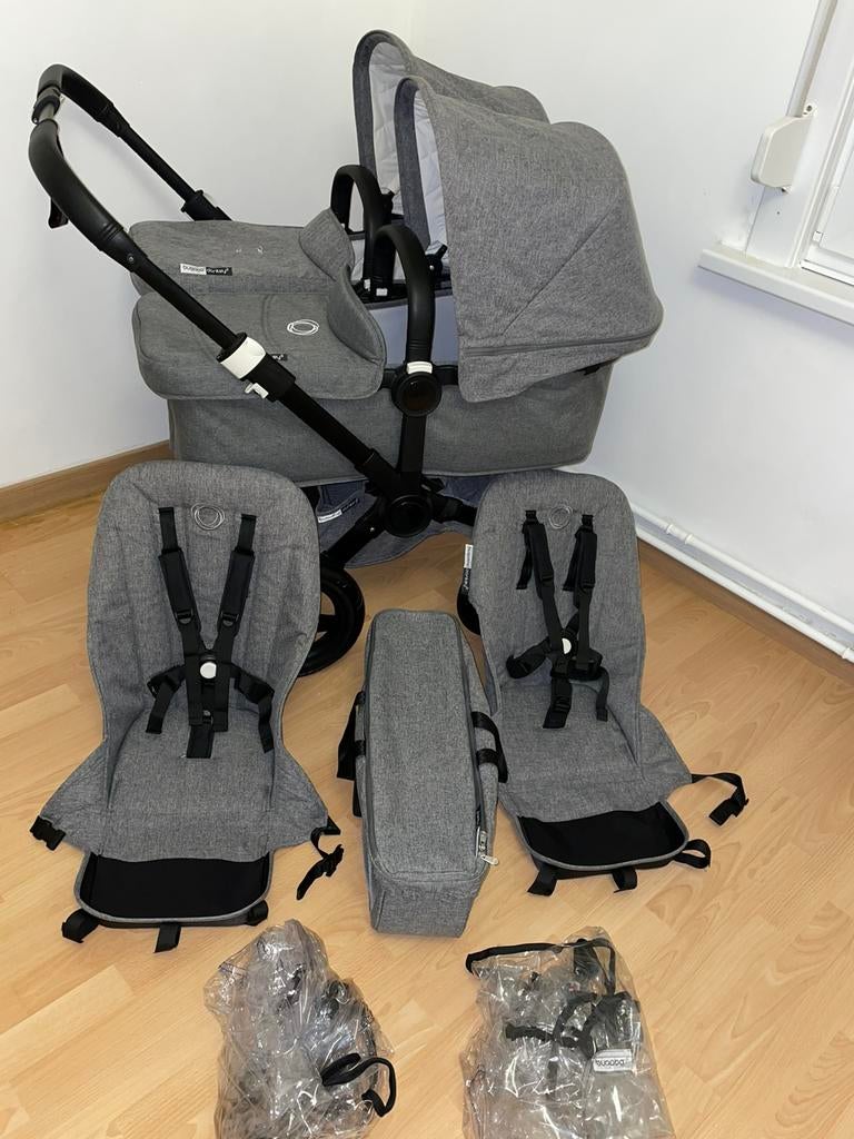 Bugaboo Donkey 3 Duo Twin Twins + 2 x Maxi Cosi, Enlèvement, Comme neuf, Poussette, Bugaboo