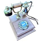 Vintage houten draaischijf telefoon PTT – 1982, Antiek en Kunst, Ophalen of Verzenden