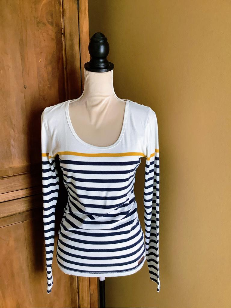 Striped Tshirt blue white America Today M, Kleding | Dames, T-shirts, Maat 38/40 (M), Blauw, Nieuw, Ophalen of Verzenden