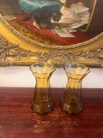 Art deco Amber kleurige vaasjes, Antiek en Kunst, Ophalen
