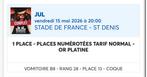 Place jul, Tickets & Billets, Une personne, Mai