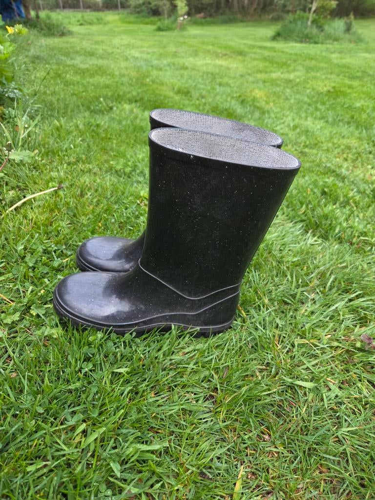 Regenlaarzen zwart maat 35, Caravanes & Camping, Vêtements de pluie, Enlèvement, Comme neuf, Bottes de pluie, Kinderen