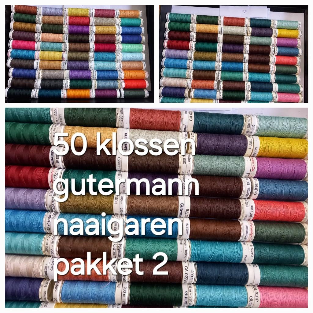 Guterman 50 bobines de fil à coudre 200 mtr €105 incl. verz., Enlèvement ou Envoi, Neuf, Fil ou Aiguille(s)