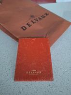 spiegeltje generft koraalkleurig leder delvaux, Handtassen en Accessoires, Portemonnees, Overige kleuren, Zo goed als nieuw, Leder