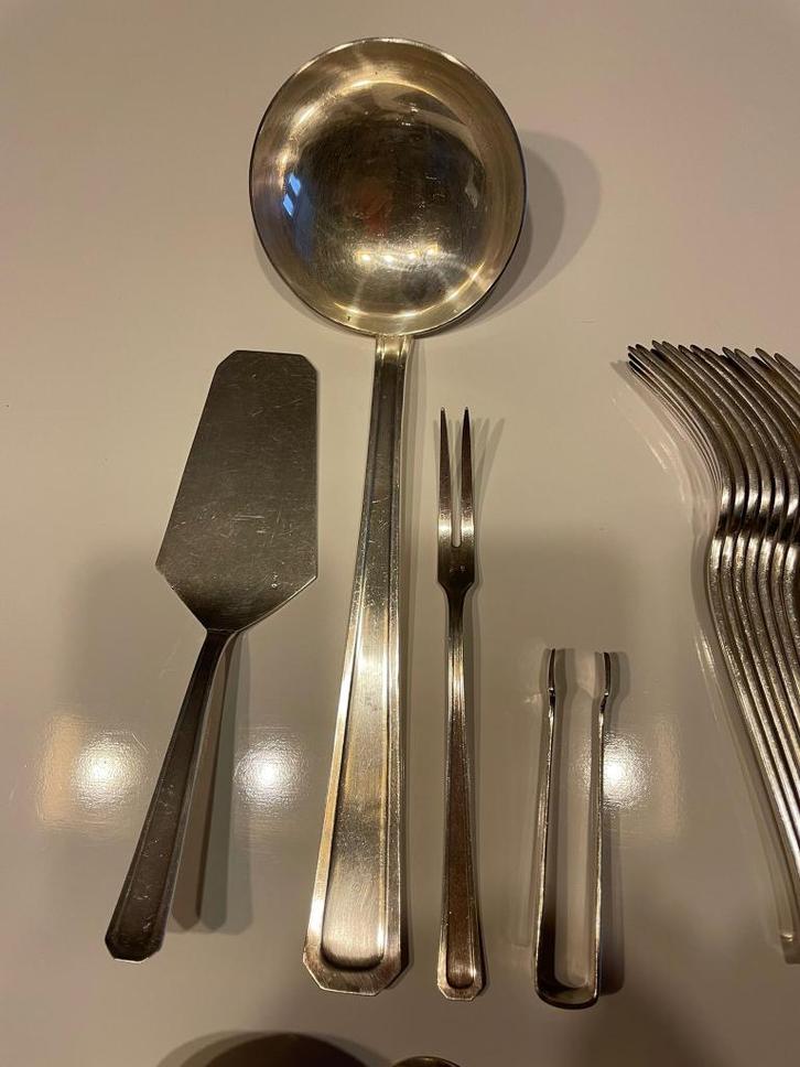 TILQUIN : zwaar VERZILVERD bestek, Antiek en Kunst, Antiek | Bestek, Ophalen of Verzenden