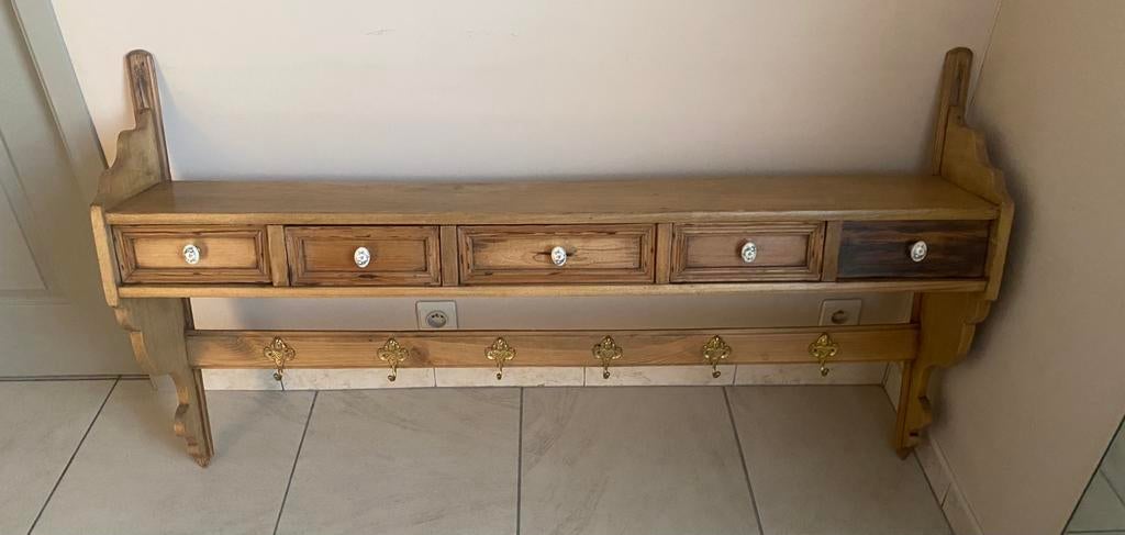 Archelle avec tiroir et crochet, Maison & Meubles, Enlèvement, Utilisé, Bois