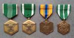 Medailles USA Commendation (4 stuks), Collections, Objets militaires | Général, Enlèvement ou Envoi, Autres, Ruban, Médaille ou Ailes
