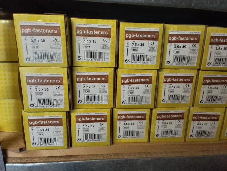 24 dozen met schroeven van 3,5 x 35 mm voor gypro-plaat, Doe-het-zelf en Bouw, IJzerwaren en Bevestigingsmiddelen, Schroeven, Ophalen