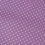 561) 140x50cm Katoen stipjes lila, 120 cm of meer, Paars, Nieuw, Ophalen of Verzenden