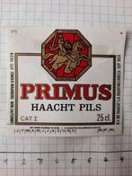 Bieretiket Primus haacht Pils, Verzamelen, Ophalen of Verzenden, Zo goed als nieuw