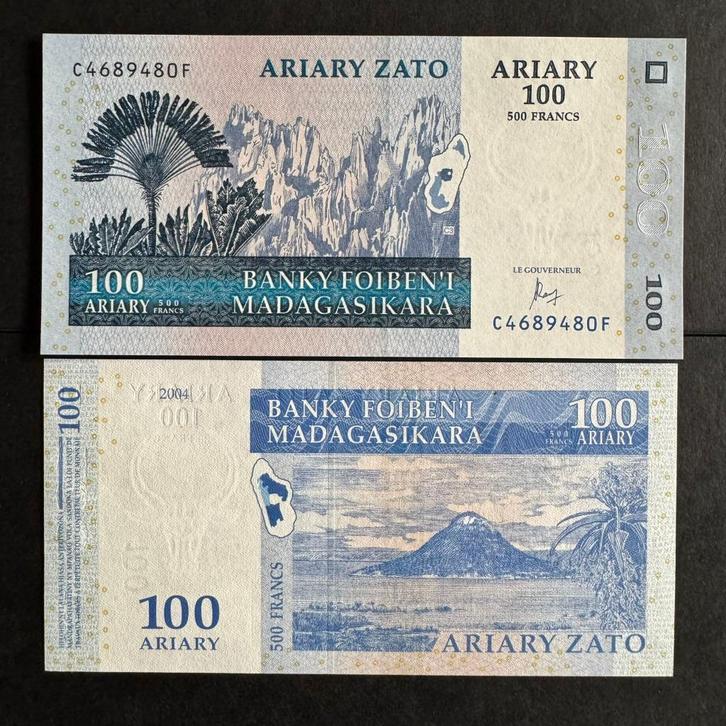 Madagascar - 100 Ariary 2004 SIG 1 - P 86c - UNC - 1034(3), Postzegels en Munten, Bankbiljetten | Oceanië, Los biljet, Ophalen of Verzenden