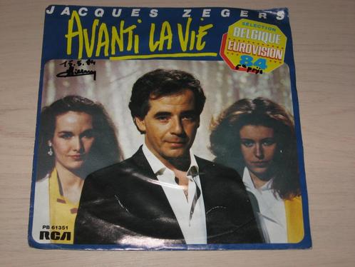 Disque vinyl 45 tours Jacques Zegers – Avanti La Vie, Cd's en Dvd's, Vinyl | Pop, Zo goed als nieuw, 1980 tot 2000, Ophalen of Verzenden