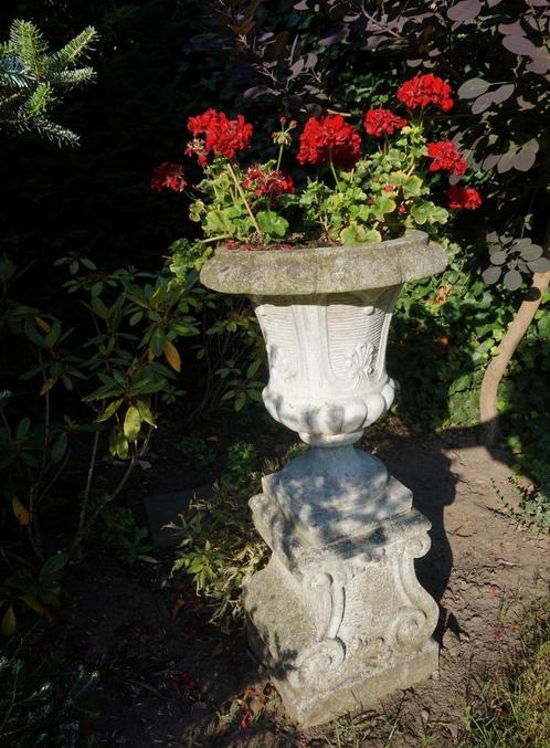 Mooie oude betonnen tuinvaas, 2-delig, Jardin & Terrasse, Vases de jardin, Utilisé, Enlèvement