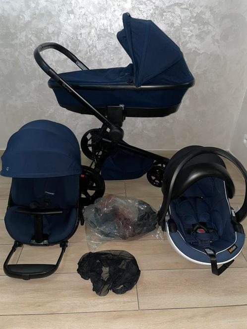 Quinny Moodd 3 Navy Blu kinderwagen 3- in-1 Complete Set, Kinderen en Baby's, Buggy's, Zo goed als nieuw, Quinny, Regenhoes, Ophalen of Verzenden