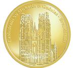 National Tokens Belgique St Gudule, Ophalen of Verzenden, België, Goud