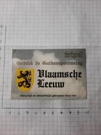 Bieretiket Vlaamse leeuw, Verzamelen, Biermerken, Ophalen of Verzenden, Nieuw, Leeuw