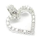 18K gouden Hart kettinghanger met mooie Briljanten (1.25ct)., Wit, Ophalen of Verzenden, Zo goed als nieuw, Hart