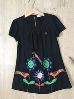 CKS, joli robe noire à fleurs et perroquets 116, Enlèvement ou Envoi, Cks, Fille, Robe ou Jupe