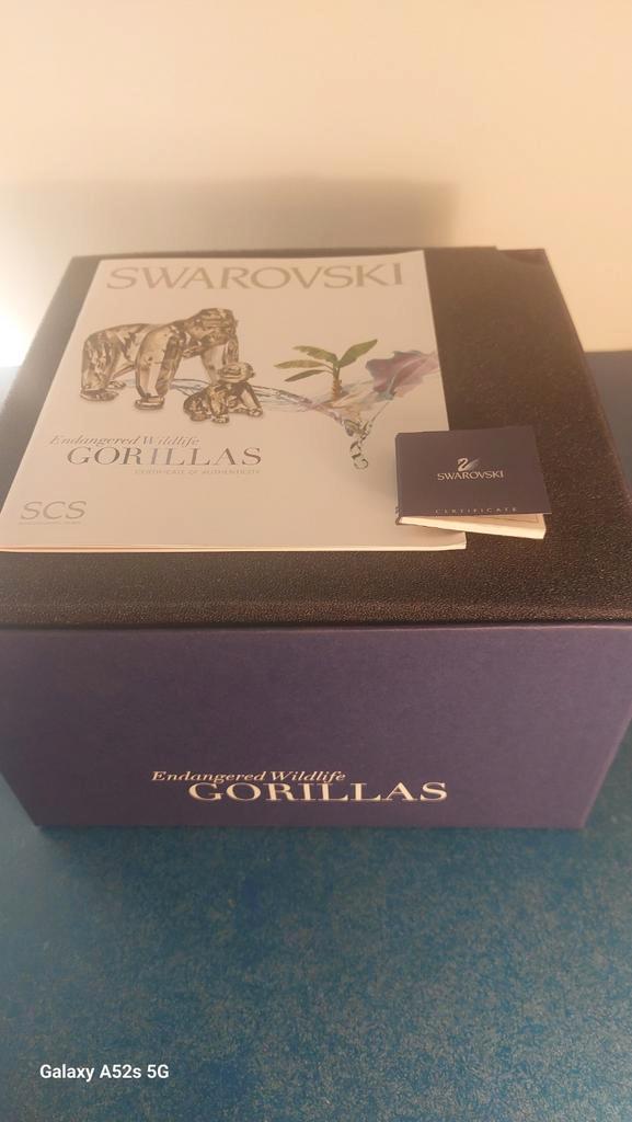 Swarovski Gorilla en zoon., Verzamelen, Swarovski, Zo goed als nieuw, Figuurtje, Ophalen of Verzenden