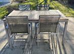 Ensemble de jardin de luxe : table en teck + 4 chaises, Jardin & Terrasse, Chaise, Salons de jardin, Aluminium, Utilisé
