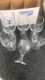 6 glazen op voet voor 1e, Enlèvement ou Envoi, Comme neuf