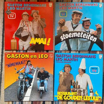 4x LP Leuk en grappig lot Gaston Berghmans & Leo Martin  beschikbaar voor biedingen