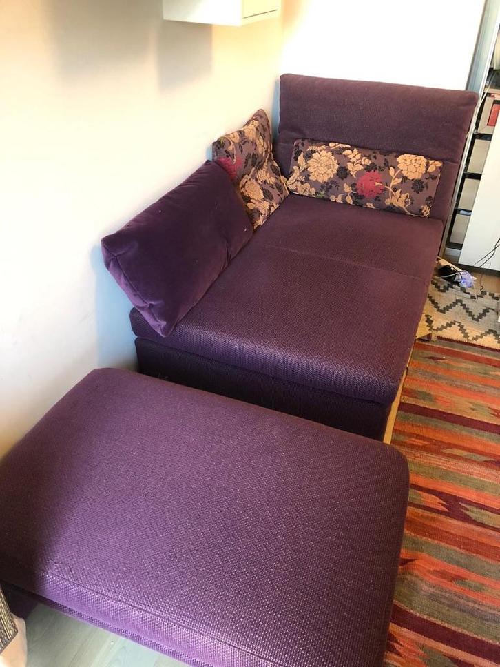 Chaise longue, paars, Maison & Meubles, Canapés | Sofas & Chaises Longues, Utilisé, Deux personnes, 200 à 250 cm, 75 à 100 cm