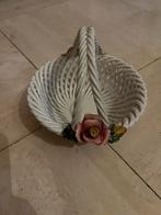 Vintage Capodimonte geweven mandje, Antiek en Kunst, Antiek | Porselein, Ophalen