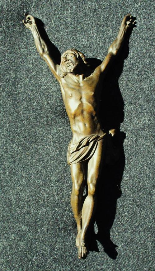 Grote Jansenistische Christus in brons, Antiek en Kunst, Kunst | Beelden en Houtsnijwerken, Ophalen of Verzenden