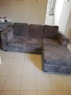 sofa met pouf kleur grijs blauw, Zo goed als nieuw, Ophalen