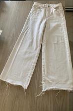 Witte jeans denim maat 28 high waist, Gedragen, Lang, H&M, Wit