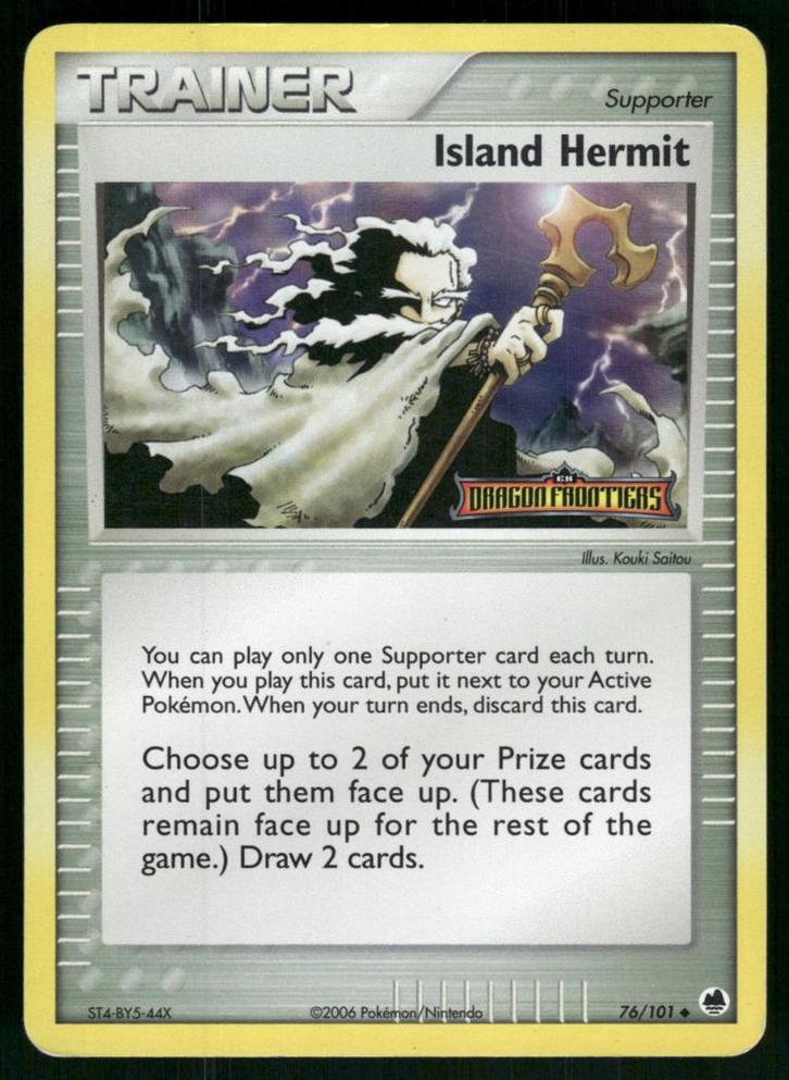Island Hermit 76/101 - Dragon Frontiers (Reverse Holo) (EX), Hobby en Vrije tijd, Verzamelkaartspellen | Pokémon, Gebruikt, Verzenden