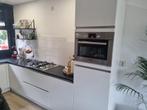 Nette Moderne Hoogglans Witte Keuken + Bosch + GEDEMONTEERD, Enlèvement ou Envoi, Granit ou Pierre, Blanc, Cuisine d'angle