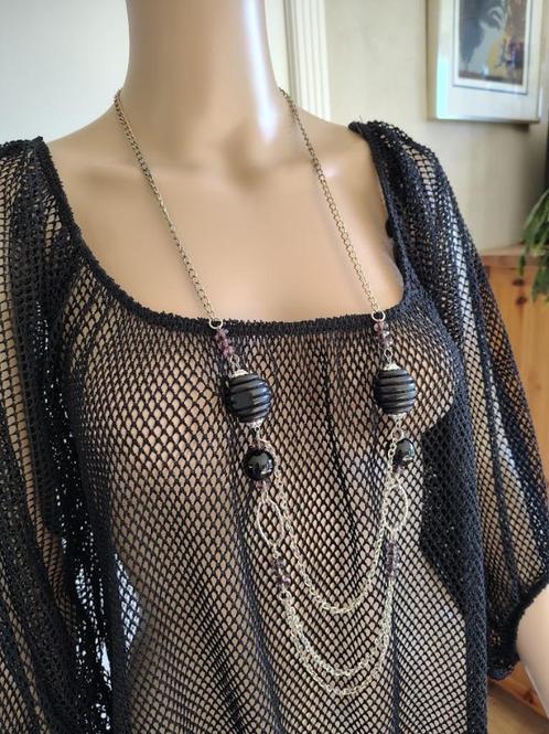 zwart netblousje, Kleding | Dames, Blouses en Tunieken, Nieuw, Maat 42/44 (L), Zwart, Ophalen of Verzenden