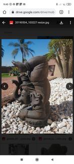 Statue fontaine Ganesh circus 70 cm en pierre reconstituée, Jardin & Terrasse, Pièces d'eau & Fontaines, Comme neuf, Pierre, Fontaine