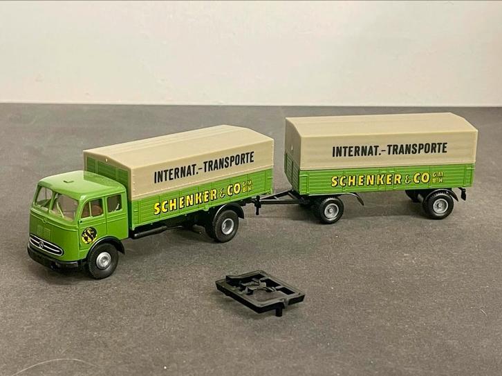 Brekina Mercedes LP 334 SCHENKER  1/87, Hobby en Vrije tijd, Modelauto's | 1:87, Zo goed als nieuw, Bus of Vrachtwagen, Brekina