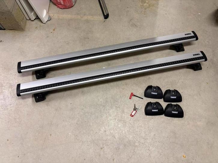 Thule WingBar verstelbaar - voor geïntegreerde dakrails, Auto diversen, Dakdragers, Gebruikt, Ophalen