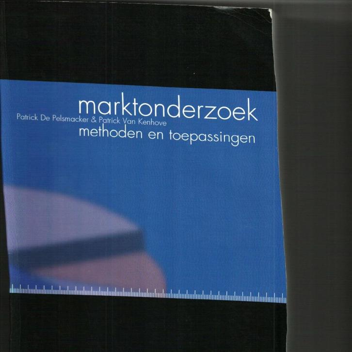 Marktonderzoek methoden en toepassingen patrick de pelsmaeck, Boeken, Economie, Management en Marketing, Zo goed als nieuw, Ophalen of Verzenden