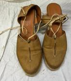 Espadrilles met bruin leder, marioalvino, maat 38, Ophalen, Espadrilles, Bruin, MARIOALVINO