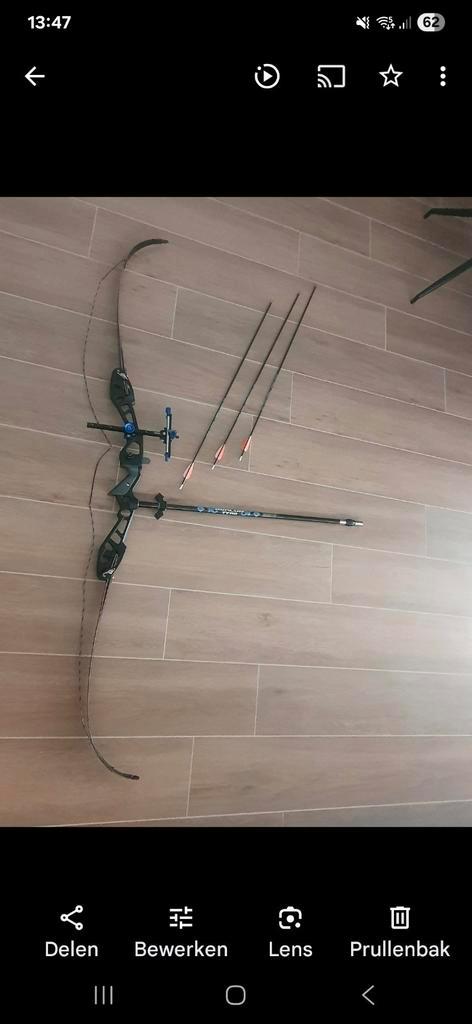 Recurveboog RH, Sport en Fitness, Handboogschieten, Zo goed als nieuw, Recurveboog, Ophalen