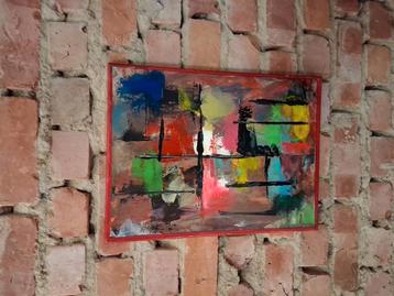 Handmade schilderij op doek franky vercauteren  beschikbaar voor biedingen
